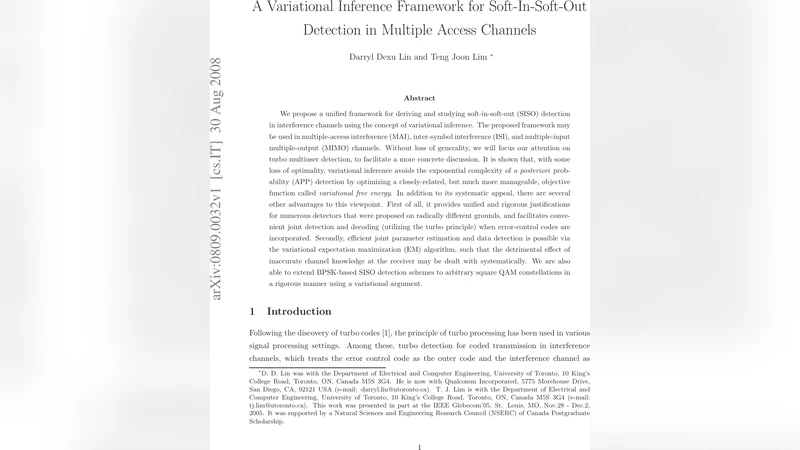 A Variational Inference Framework for Soft-In-Soft-Out Detection in   Multiple Access Channels