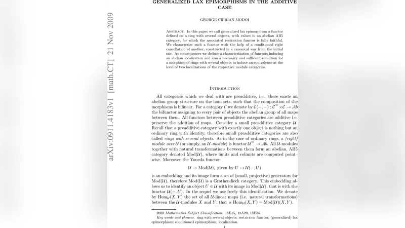Generalized lax epimorphisms in the additive case