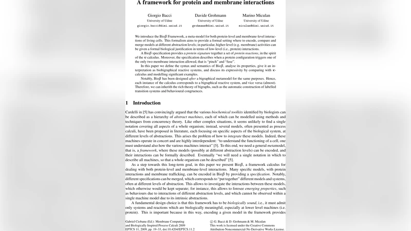 A framework for protein and membrane interactions