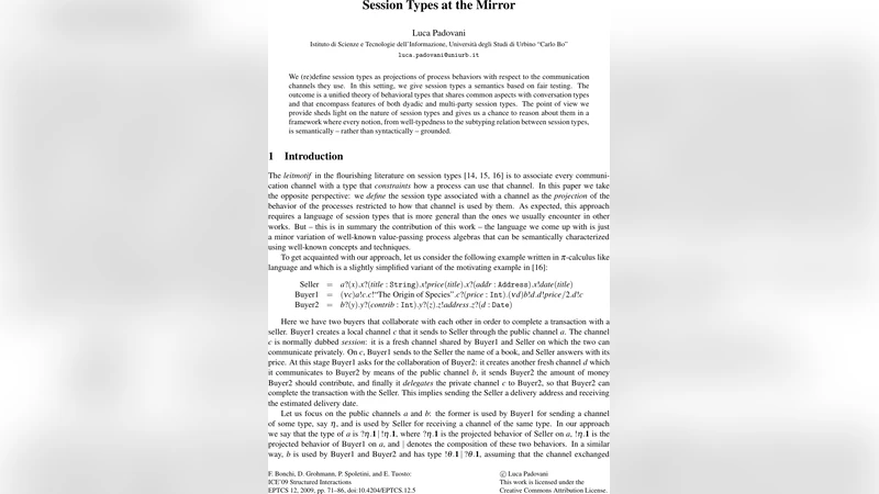 Session Types at the Mirror