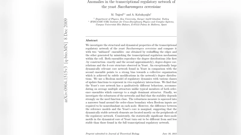 Anomalies in the transcriptional regulatory network of the yeast   Saccharomyces cerevisiae