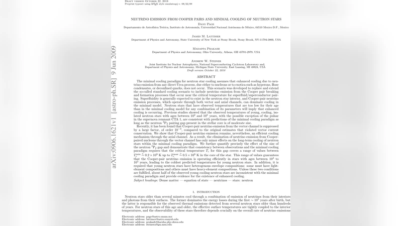Neutrino Emission from Cooper Pairs and Minimal Cooling of Neutron Stars