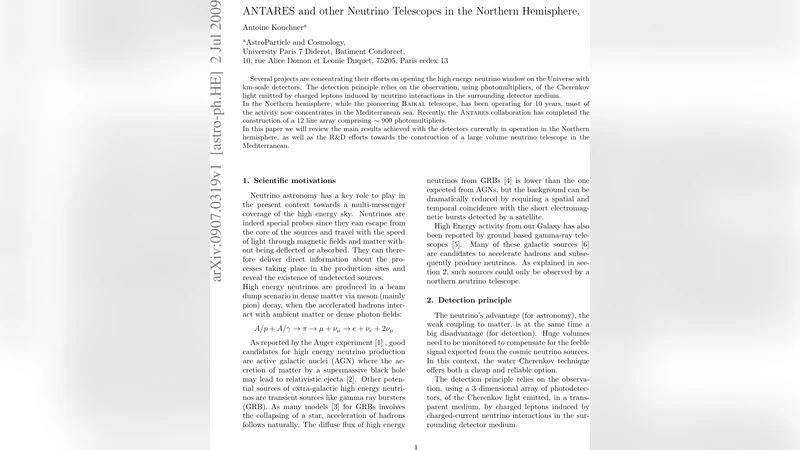 ANTARES and other Neutrino Telescopes in the Northern Hemisphere