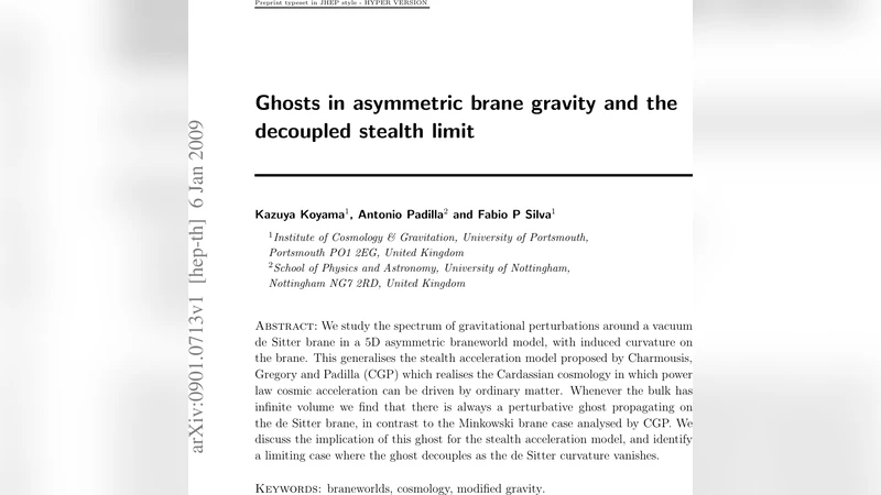 Ghosts in asymmetric brane gravity and the decoupled stealth limit