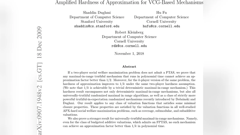 Amplified Hardness of Approximation for VCG-Based Mechanisms