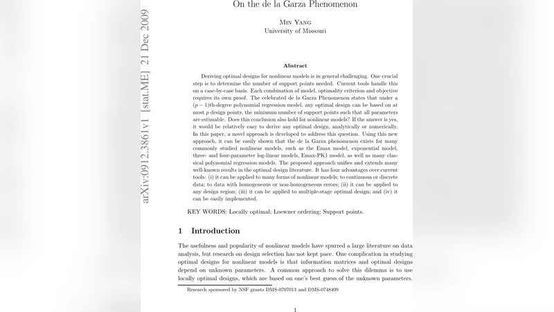 On the de la Garza Phenomenon