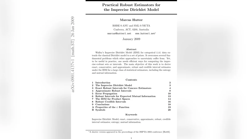 Practical Robust Estimators for the Imprecise Dirichlet Model