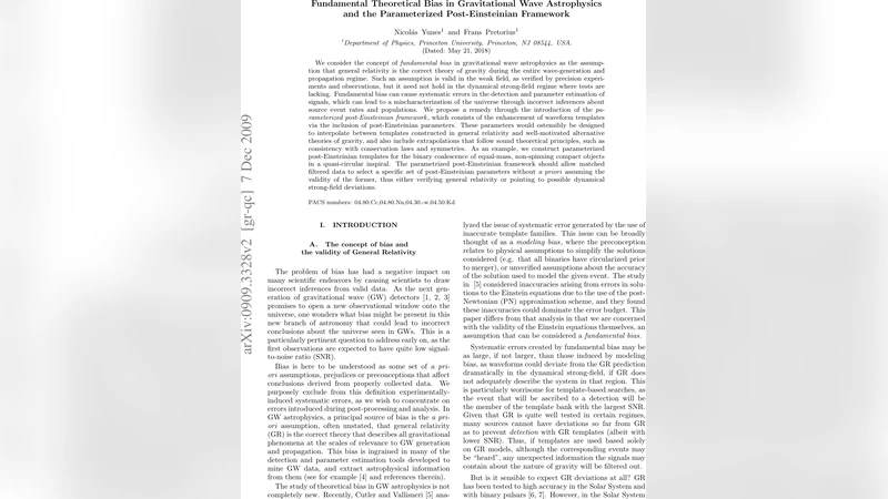 Fundamental Theoretical Bias in Gravitational Wave Astrophysics and the   Parameterized Post-Einsteinian Framework