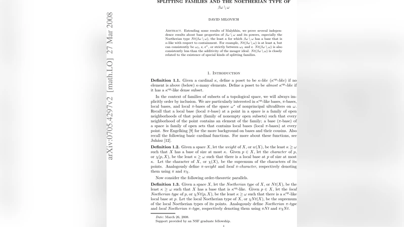 Splitting families and the Noetherian type of $betaomega-omega$
