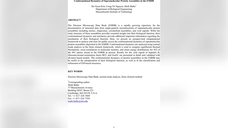 Conformational Dynamics of Supramolecular Protein Assemblies in the EMDB