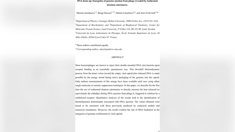 DNA heats up : Energetics of genome ejection from phage revealed by   isothermal titration calorimetry