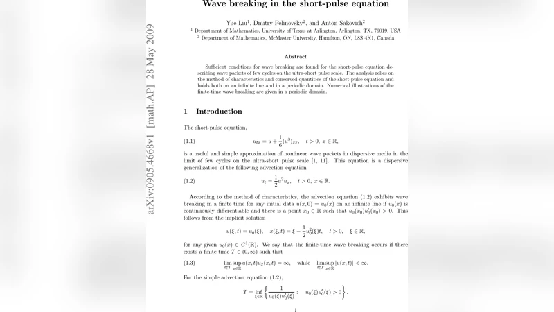 Wave breaking in the short-pulse equation