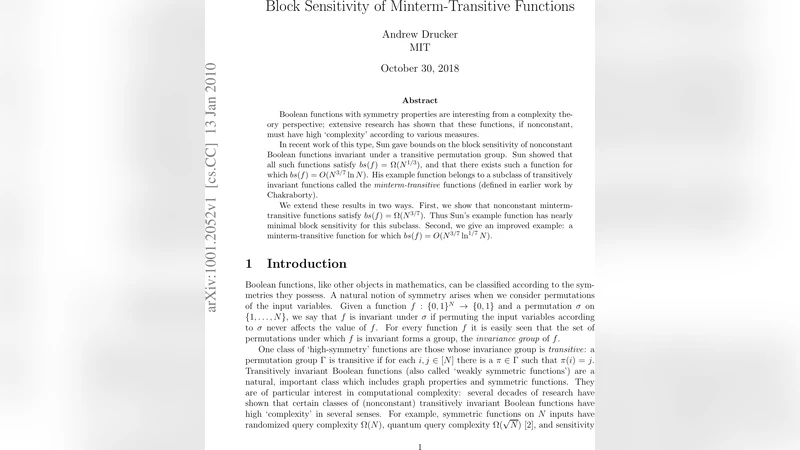Block Sensitivity of Minterm-Transitive Functions