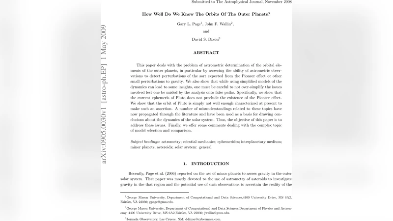 How Well Do We Know the Orbits of the Outer Planets?