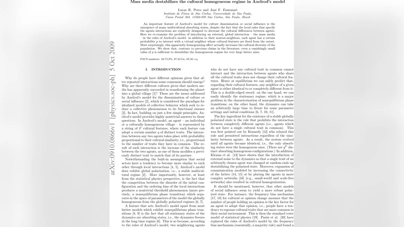 Mass media destabilizes the cultural homogeneous regime in Axelrods   model