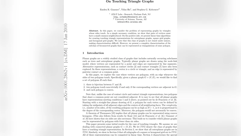 On Touching Triangle Graphs