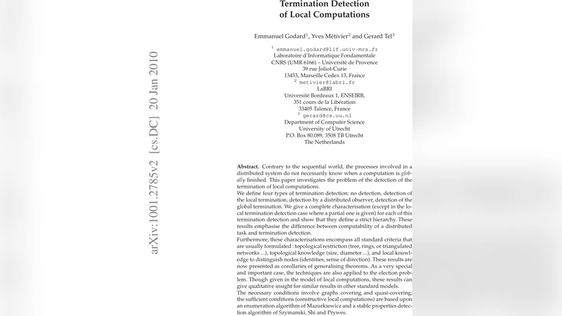 Termination Detection of Local Computations