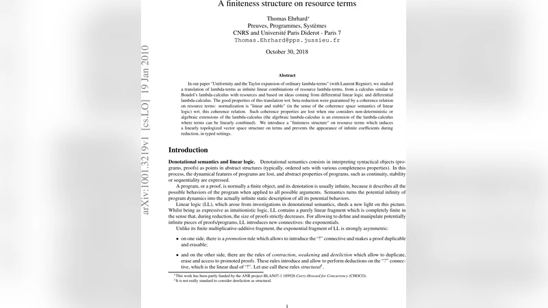 A finiteness structure on resource terms