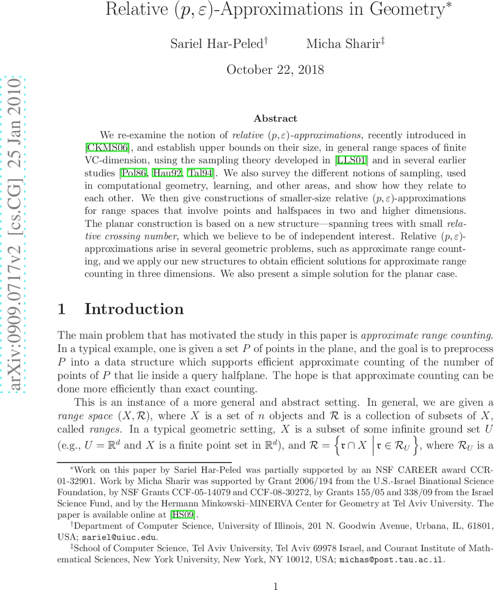 Relative $(p,epsilon)$-Approximations in Geometry