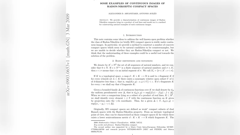 Some examples of continuous images of Radon-Nikodym compact spaces