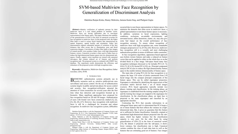 SVM-based Multiview Face Recognition by Generalization of Discriminant   Analysis