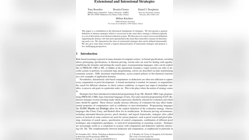 Extensional and Intensional Strategies