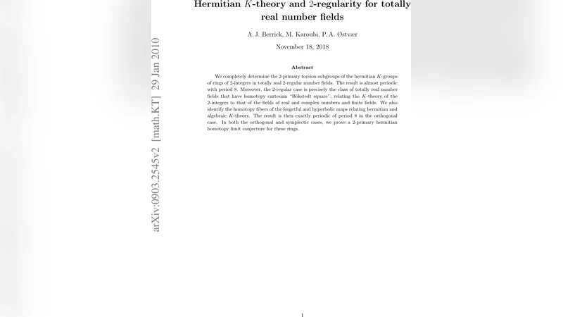 Hermitian K-theory and 2-regularity for totally real number fields