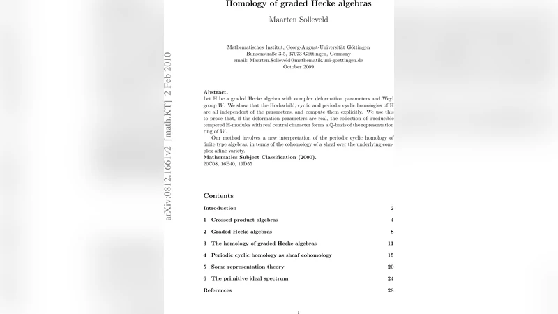 Homology of graded Hecke algebras