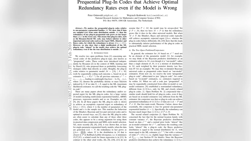 Prequential Plug-In Codes that Achieve Optimal Redundancy Rates even if   the Model is Wrong