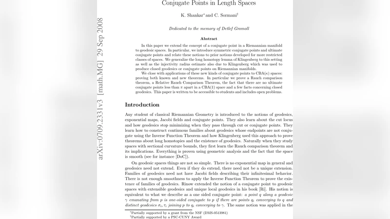 Conjugate Points in Length Spaces