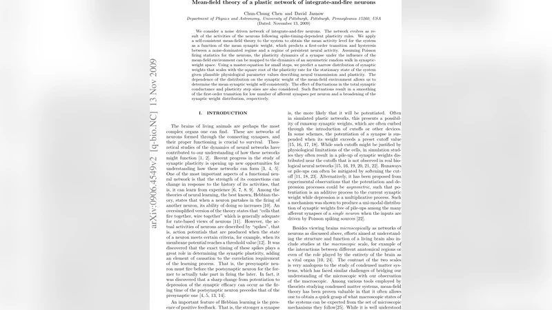 Mean-field theory of a plastic network of integrate-and-fire neurons