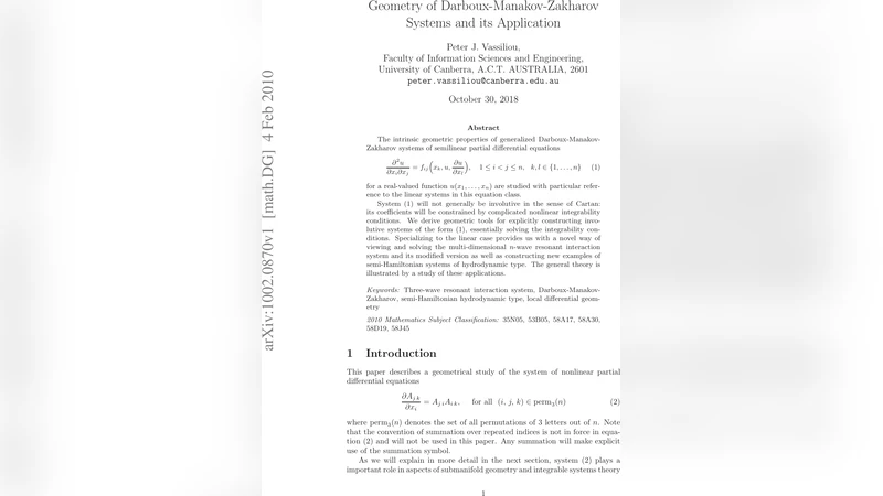 Geometry of Darboux-Manakov-Zakharov systems and its application