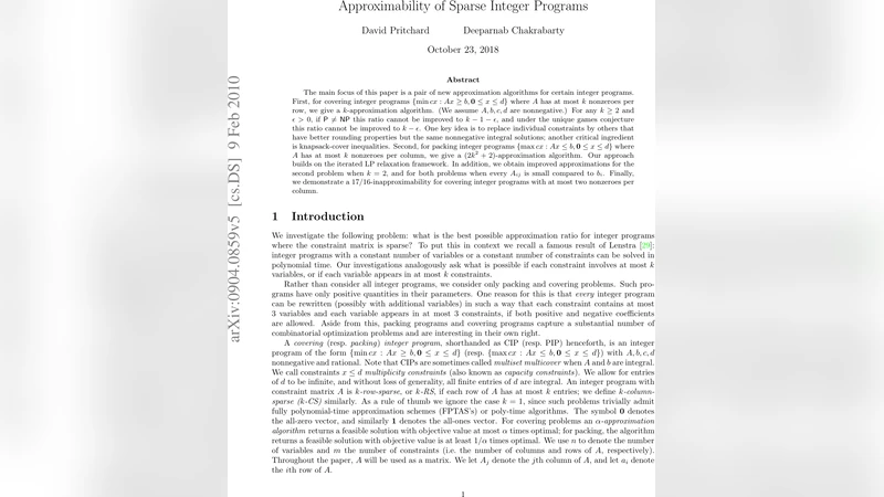 Approximability of Sparse Integer Programs