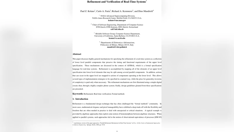 Refinement and Verification of Real-Time Systems