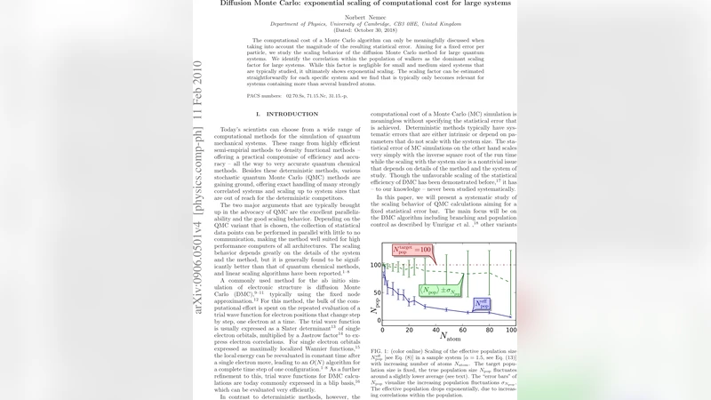 Diffusion Monte Carlo: Exponential scaling of computational cost for   large systems
