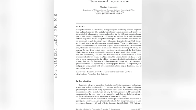 The skewness of computer science