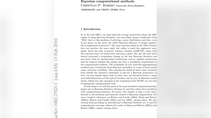 Bayesian computational methods