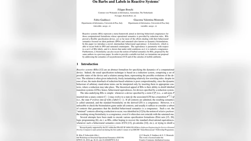 On Barbs and Labels in Reactive Systems