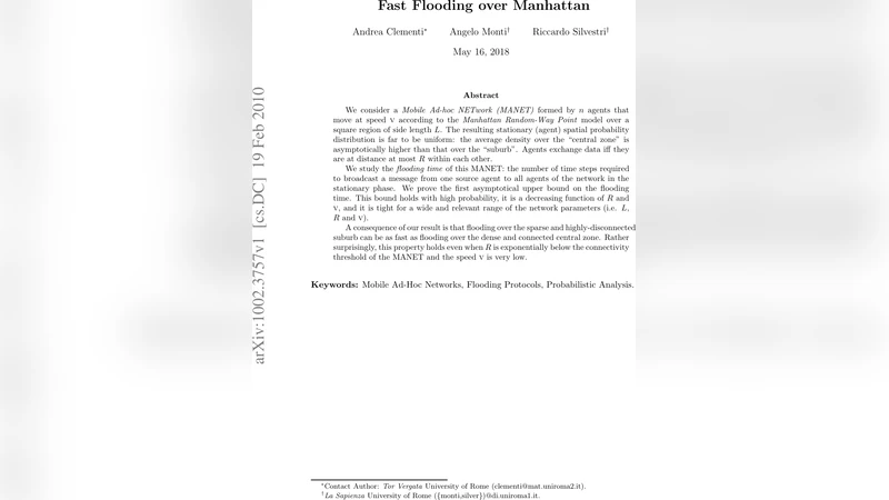 Fast Flooding over Manhattan