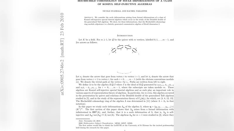 Hochschild cohomology of socle deformations of a class of Koszul   self-injective algebras