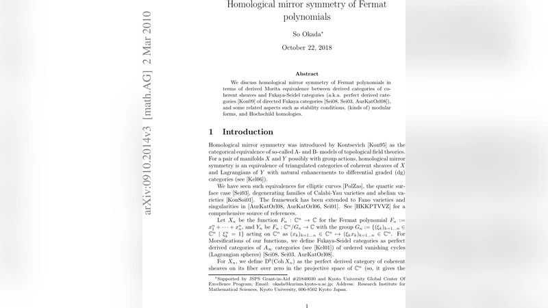 Homological mirror symmetry of Fermat polynomials