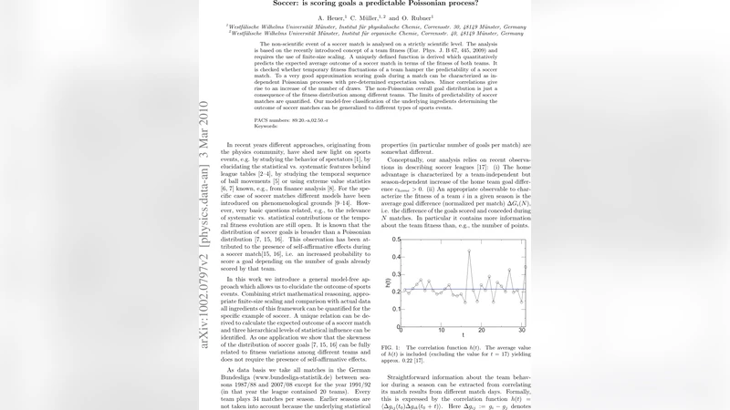 Soccer: is scoring goals a predictable Poissonian process?