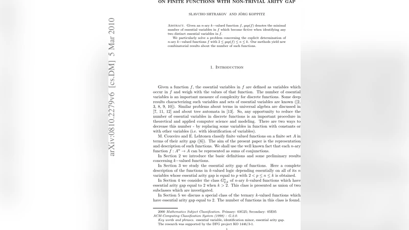 On finite functions with non-trivial arity gap