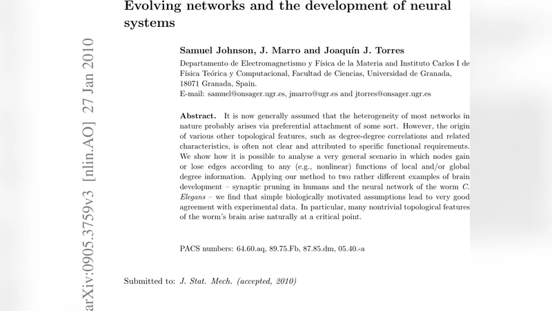 Evolving Networks and the Development of Neural Systems
