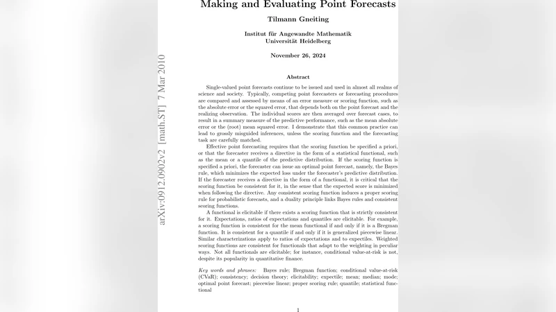 Making and Evaluating Point Forecasts