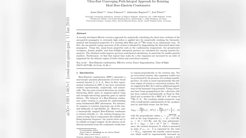 Ultra-Fast Converging Path-Integral Approach for Rotating Ideal   Bose-Einstein Condensates