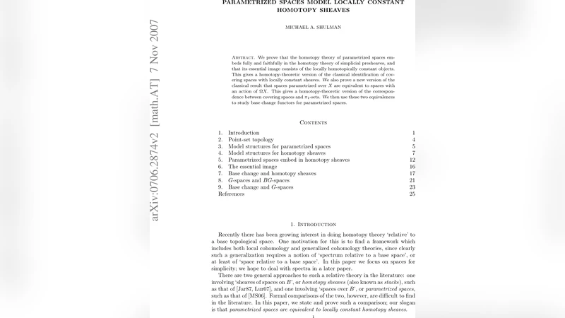 Parametrized spaces model locally constant homotopy sheaves