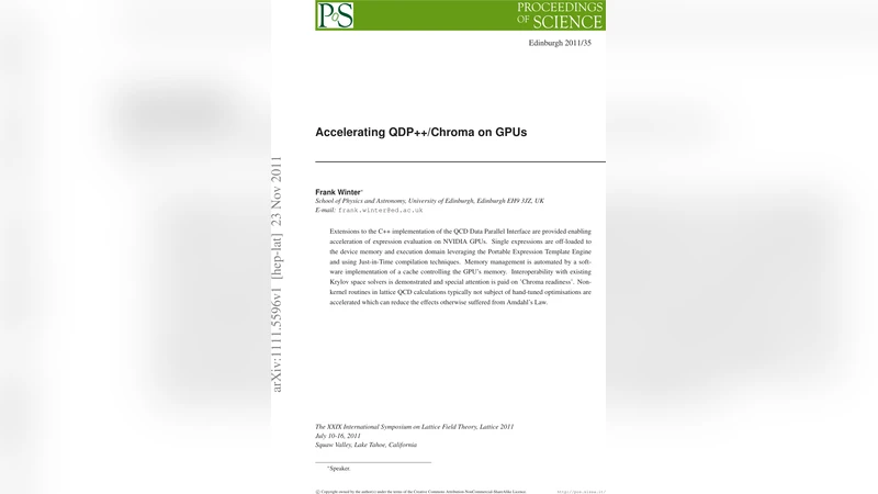 Accelerating QDP++/Chroma on GPUs