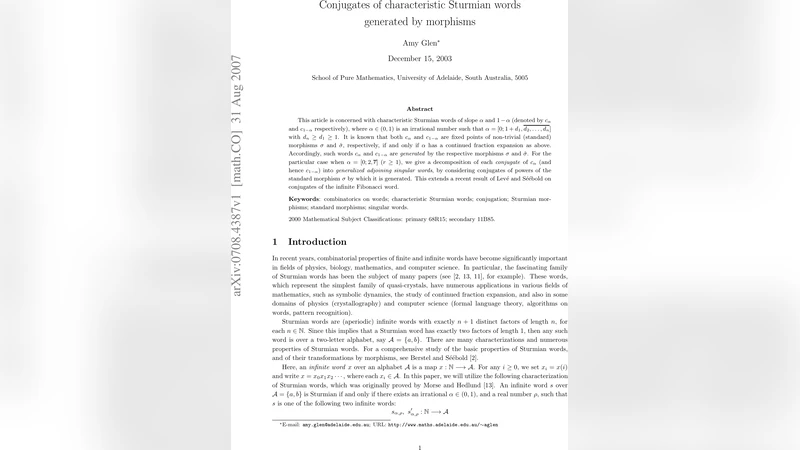 Conjugates of characteristic Sturmian words generated by morphisms