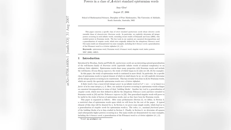 Powers in a class of A-strict standard episturmian words